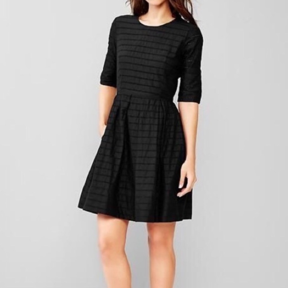 Black eyelet dress
